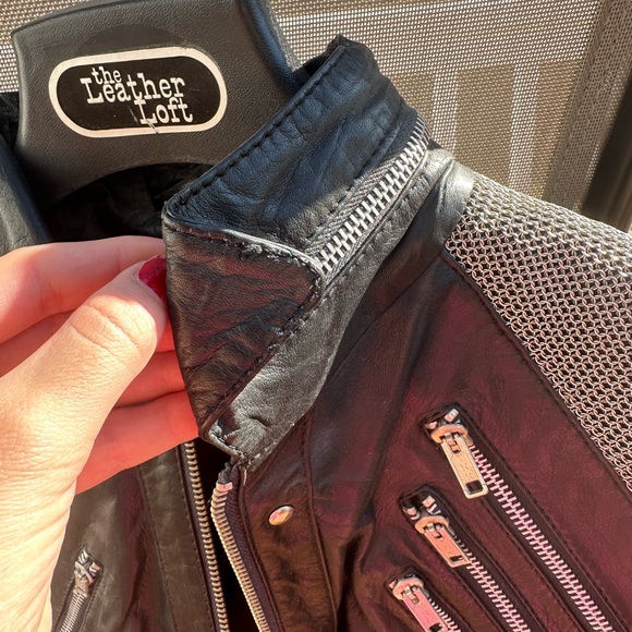 Vintage Michael Jackson MJ Beat It Genuine Black Leather Jacket With Silver Mesh - Picture 6 of 14